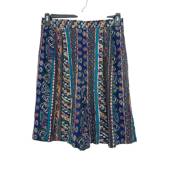 Vintage 90s Southern Lady Women Size L Rayon Elastic Waist Pleated Front Shorts - Picture 10 of 12